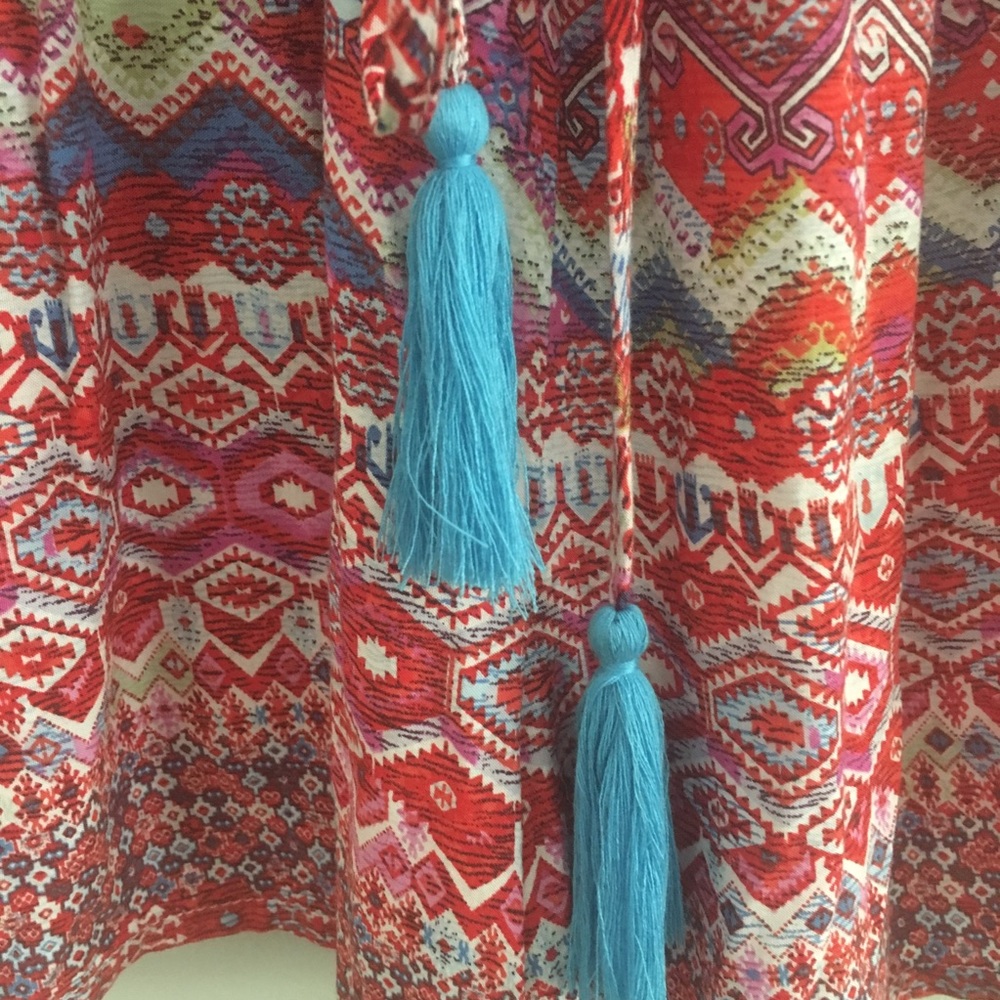 Boho Romper | Red Romper | Long Sleeve - image 6